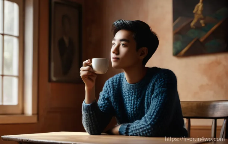 내적 충돌 화해를 위한 실질적 팁 - **Prompt:** A serene, ethereal portrait of a person in a contemplative pose, seated on a split path ...