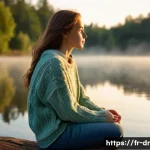 내적 충돌 해결을 위한 감정 표현 기술 - **Prompt: A Serene Self-Reflection Journey in Nature**
    "A young adult woman, dressed in comforta...