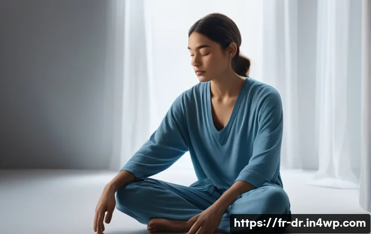 내적 충돌과 회복적 정의의 관계 - **Prompt:** "A gender-neutral adult figure, fully clothed in comfortable, modern loungewear, sits in...